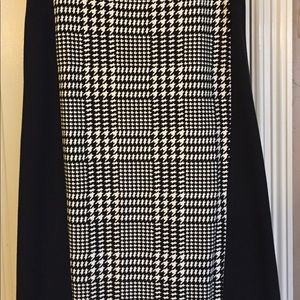 Lane Bryant  Black Houndstooth Skirt